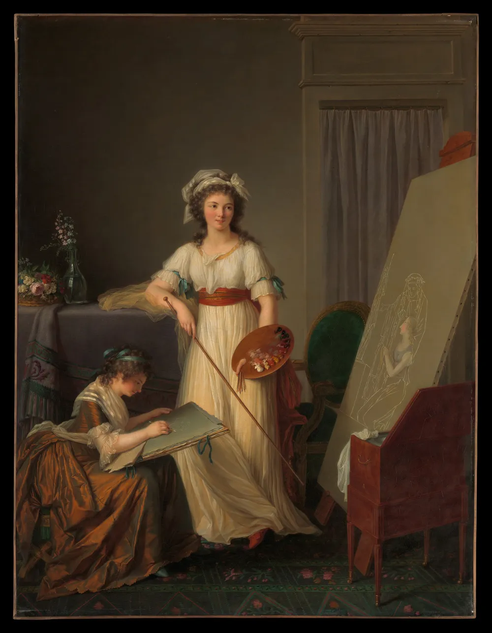 Marie Victoire Lemoine, The Interior of a Woman Painter's Studio, 1789. The Metropolitan Museum of Art. Public Domain.